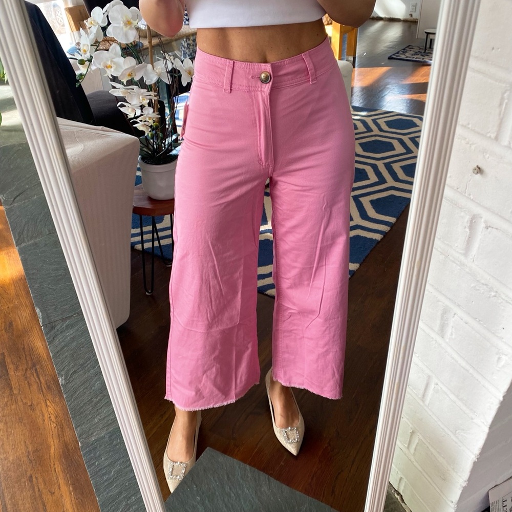 BILLABONG Pink Side Kick High Waist Wide Leg Pants! 💗 - Picture 2 of 16